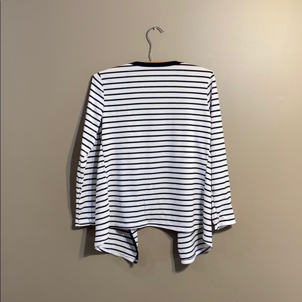 Black and White Striped Cardigan - Picture 2 of 2